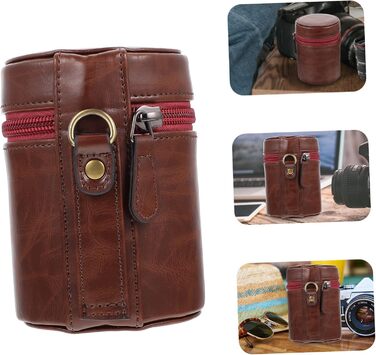 Водонепроникний чохол для об'єктивів камери Garneck: захист від подряпин та пилу, легкий у відкритті та закритті, для зберігання об'єктивів та аксесуарів, міцний, 11.5x8x8 см