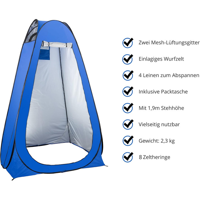 Намет-туалет Stagecaptain TZ-190 MKII Quixie Pop-up - Легкий, швидкозбірний, для відпочинку на природі (туалет, передягальня, сонцезахист)