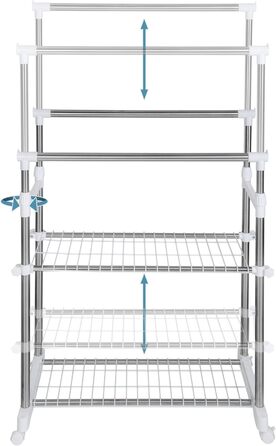 tectake Clothes Rack Coat Rack Height Adjustable - Various Models - (Sonja Model | No. 401889)