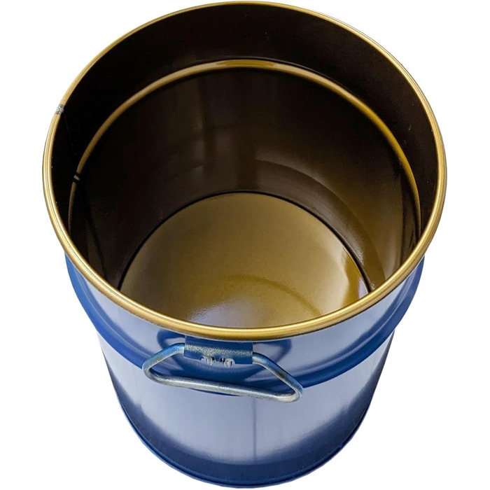 30 Liter Steel Bucket Hobbock Lid Bucket Metal Sheet Bucket Container | 2 Side Handles | Suitable for Cyclone Dust Extraction | Stable when filled, stackable
