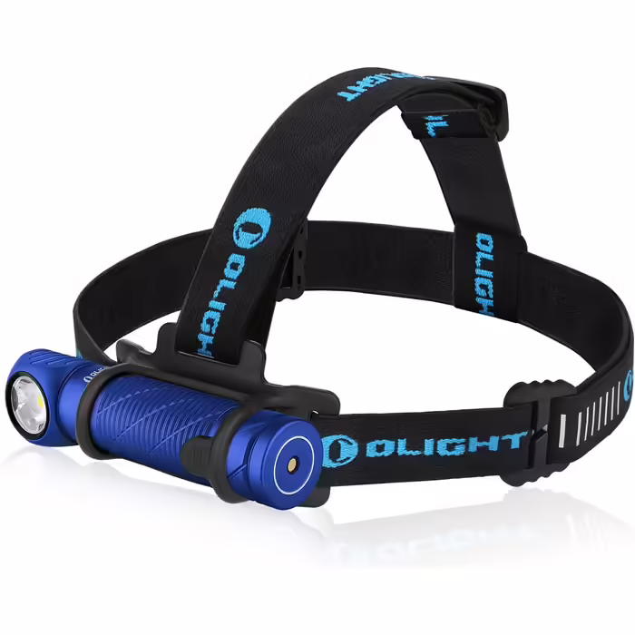 Лобовий ліхтар OLIGHT Perun 2 2500 люмен, USB-зарядка, 5 режимів, акумулятор, для бігу, риболовлі, кемпінгу, синій