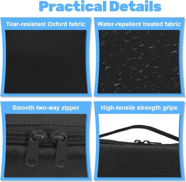 Чоловіча та жіноча дорожня косметичка Lermende з подвійною блискавкою, великий об'єм, зручна ручка для подорожей. (Чорний)