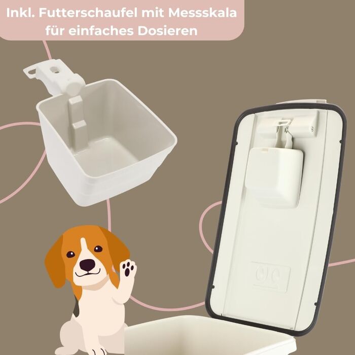 Airtight Food Container with Lid - 54L Pet Food Storage Box for Dog & Horse Dry Food