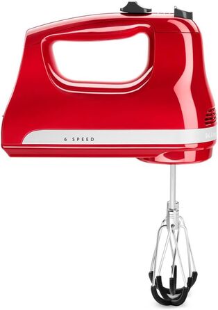 Ручний міксер KitchenAid 5KHM6118BER, 6 швидкостей, червоний