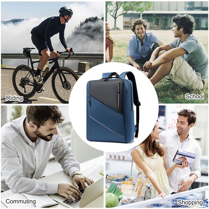 Рюкзак для ноутбука FANDARE: чоловічий/жіночий, для роботи, подорожей, навчання. USB-порт, багатокольоровий, для бізнесу, роботи, відпочинку, активного відпочинку