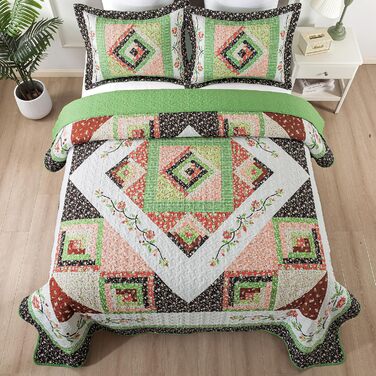 Комплект постільної білизни King Size BEDIFANY Farmhouse: м'який пуховик (98 x 106 дюймів), 3 шт. для будь-якої пори року