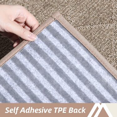 Ковзаючі килимки для сходів COSY HOMEER, 71.1 x 22.9 см, 10 шт., поліестер, TPE-підкладка, для дітей та собак