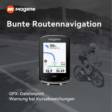 Велокомп'ютер Magene C506SE GPS з кольоровим дисплеєм 2,4'', водонепроникний, WiFi та Bluetooth, навігація, налаштовувані дані, 11 мов