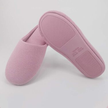 Дихаючі бавовняні домашні тапочки для жінок та чоловіків, літні, зручні, з пам'яттю форми, антиковзкі, 40/41 EU, темно-рожеві