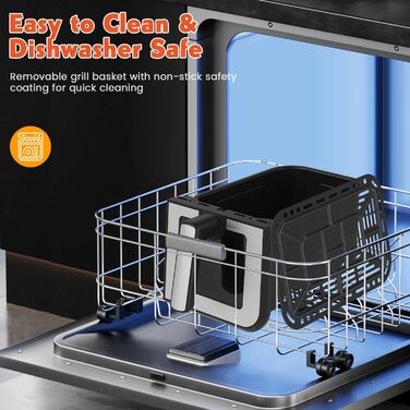 Фритюрниця повітряна KAITOL Dual Zone 10L, 2400W з подвійними зонами, 10 програм, цифровим дисплеєм, антипригарним покриттям, функціями розморожування та випікання, чорного кольору