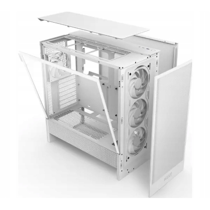 Корпус NZXT H5 Flow RGB Midi Tower, білий