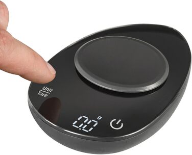 CASO FinoCompact Kitchen Scale - Battery-Free Kinetic Energy Scale - 5kg Capacity, 1g Increments - Testsieger