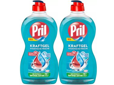 Засіб для миття посуду Pril Kraft Gel «Гігієнічна свіжість», концентрат для видалення жиру та запахів, 450 мл (набір 10 шт)