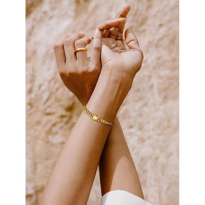 Чоловічий браслет-ланцюжок Miami Bestyle з нержавіючої сталі, 5/7/9/12.5 мм, 19/21/23 см, з подарунковою коробкою