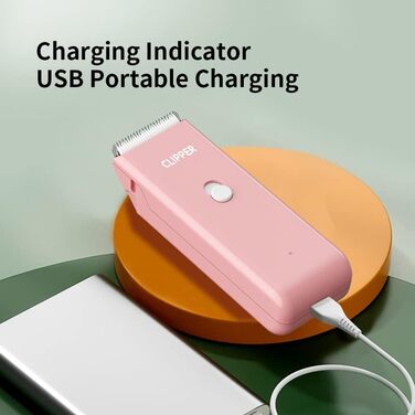 Електрична машинка для стрижки собак Favrison, машинка для стрижки тварин для собак та котів, USB бездротова, водонепроникна (рожева)