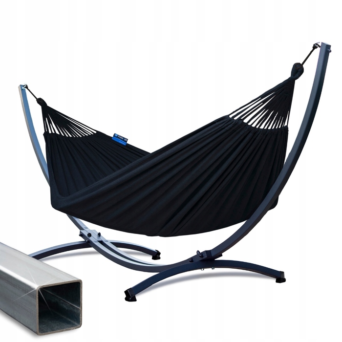 Гамак без стійки Potenza, чорний, навантаження до 220 кг, 350 x 160 см