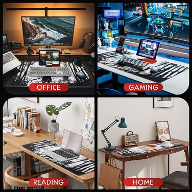 Килимок для миші EFISH Japanische Gaming XXL 800x300 мм, великий, з прошитими краями, водонепроникний, антиковзкий для ПК, MacBook, ноутбука. Підвищує точність та швидкість.