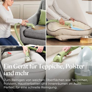 BISSELL Little Green: портативний мийний пилосос для килимів та м'яких меблів. Ефективне видалення плям та бруду. Потужний 340W мотор, модель 4098N