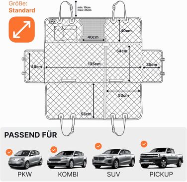 Захист для заднього сидіння авто для собак RAGI - водовідштовхувальний, 4в1, з ременями, антиковзаючий, для всіх авто