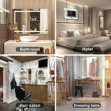 Дзеркало для ванної кімнати Sanitemodar LED 50x70 см з підсвічуванням, протизапотівальне, з сенсорним вимикачем