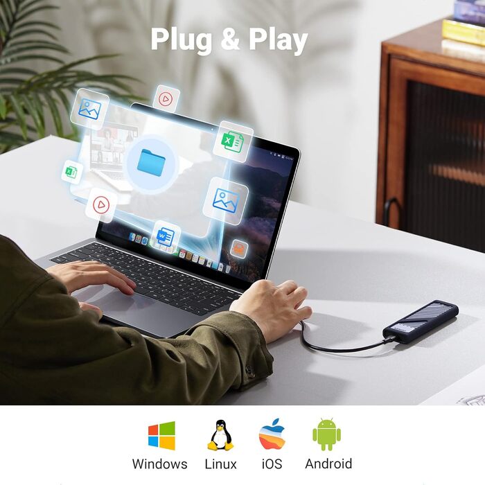 Зовнішній корпус для SSD UGREEN M.2 NVMe/SATA USB 3.2 Gen 2, швидкість 10 Гбіт/с