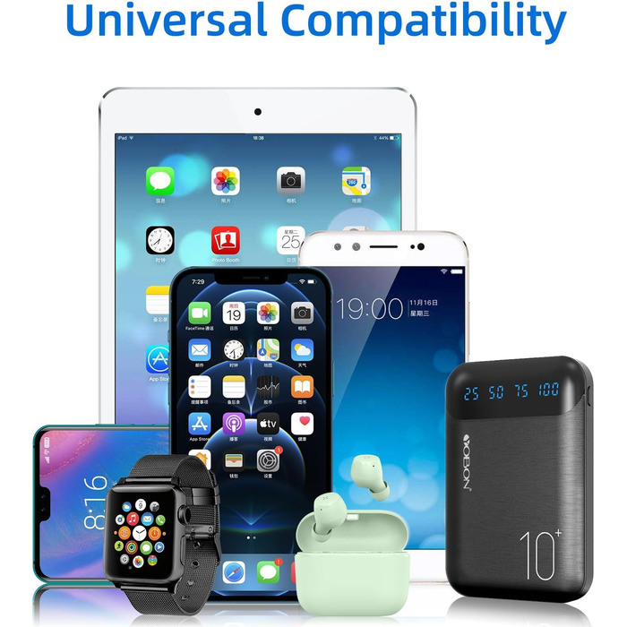 Портативний зарядний пристрій Power Bank 10000mAh з 2 USB виходами та USB-C входом (Чорний)