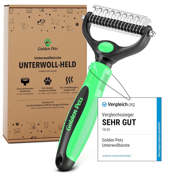 Щітка для вичісування підшерстя собак та котів - щітка для вичісування підшерстя, підшерсткова щітка, гребінець для собак та котів, для довгошерстих тварин, розмір M-L