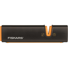 Точилка для ножів Fiskars Xsharp: керамічний точильний елемент, корпус з скловолокна, чорний/помаранчевий