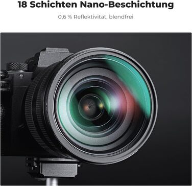 Фільтри K&F Concept Black Mist 1/4 та 1/8, 67mm, Black Promist Filtersets, Nano-Klear (Ефектний фільтр дифузії)