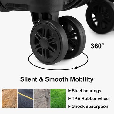 Набір валіз Sea Choice 4 шт. з жорстким корпусом: S/M/L/XL (Тролі, Чемодан, Beauty Case) з розширенням, TSA-замок, YKK блискавка, чорний