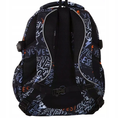 Великий багатокамерний шкільний рюкзак CoolPack чорний зі світловідбиваючими елементами