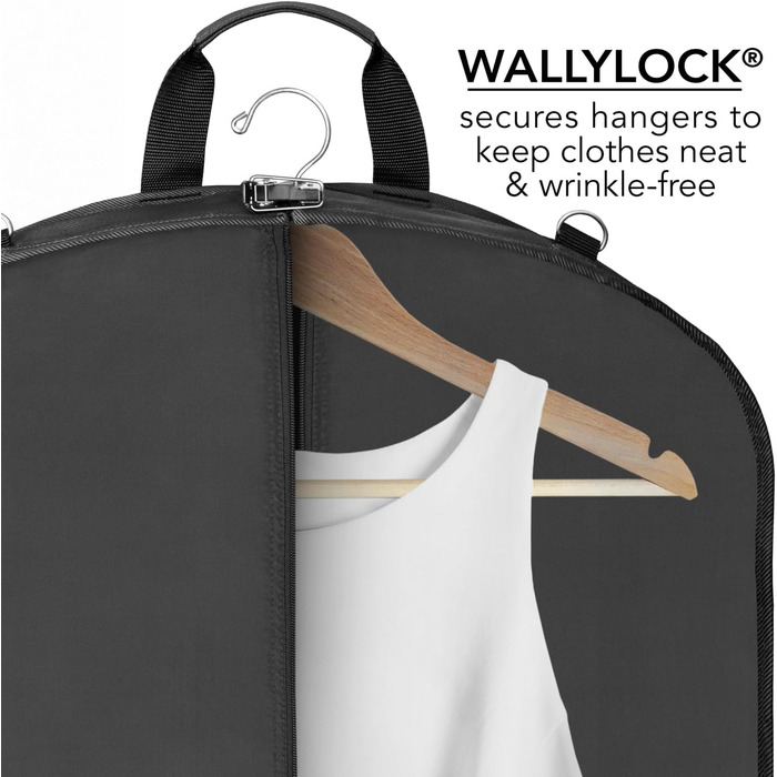 WallyBags Tri-fold Travel Garment Bag, Navy, Tri-fold Travel Gown Garment Bag (Black, 52-Inch)