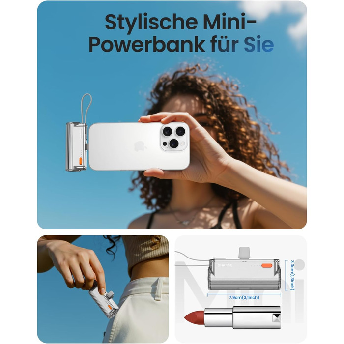 Power Bank SHARGE Flow Mini 2 22.5W: Компактний павербанк з інтегрованим кабелем для iPhone та Galaxy
