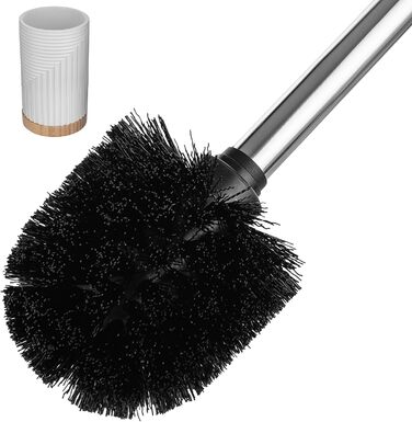 Набір для туалету KADAX: щітка для унітазу з тримачем, комплект для ванної кімнати, без свердління (круглий, білий)