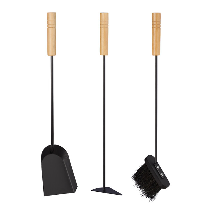 Relaxdays Fireplace Set Modern 4-Piece