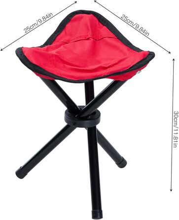 Зручний складаний стільчик-стійка для відпочинку на природі (червоний). Ідеально для пікніків, кемпінгу, риболовлі, туризму та відпочинку в саду. Легкий, портативний, 3-ногий, з тканини для вітрил.