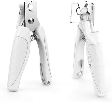 Триммер для когтів домашніх тварин з LED-підсвічуванням: для собак та котів середніх та маленьких порід. Професійний триммер для когтів з гострою клинком та безпечним білим/блакитним LED-світлом.