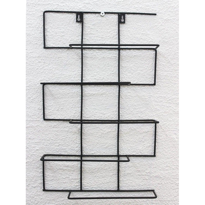 DanDiBo Wine Rack Wall-Mounted Metal Bottle Holder Bottle Stand Wall Shelf Cinco 53 cm HX13615