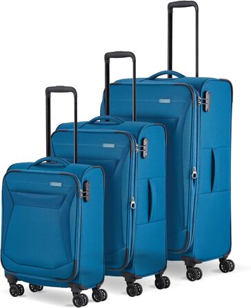 Набір валіз Travelite Chios (L/M/S) Petrol: міцний корпус, ручна поклажа, IATA