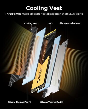 SSD Orico 512GB M.2 2280 SATA III – Швидкий внутрішній накопичувач для ноутбука/ПК