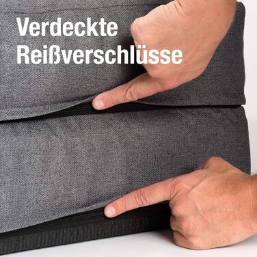 JAMAXX Преміум диван-лежанка для собак - ортопедичний, знімні подушки та чохол, м'який фліс/овчина, PDB3014 (M) 90x70 сірий