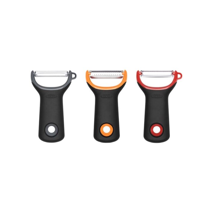 Набір овочечисток OXO Good Grips 3 шт. з нержавіючої сталі для чищення овочів та фруктів
