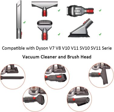 Насадка-щітка для пилососів Dyson V7 V8 V10 V11 з м'якою щіткою (для труб)