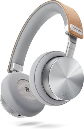 Беспроводные наушники VONMÄHLEN Concert One Bluetooth On-Ear – стильный дизайн, чехол для переноски, Micro-USB, AUX, 40 мм (сріблясті)