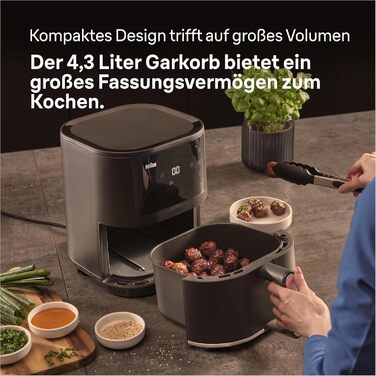 Фритюрниця електрична Braun MultiFry 3 HF 3030, 4.3 л, 1500 Вт, сенсорне управління, 8 програм, чорна