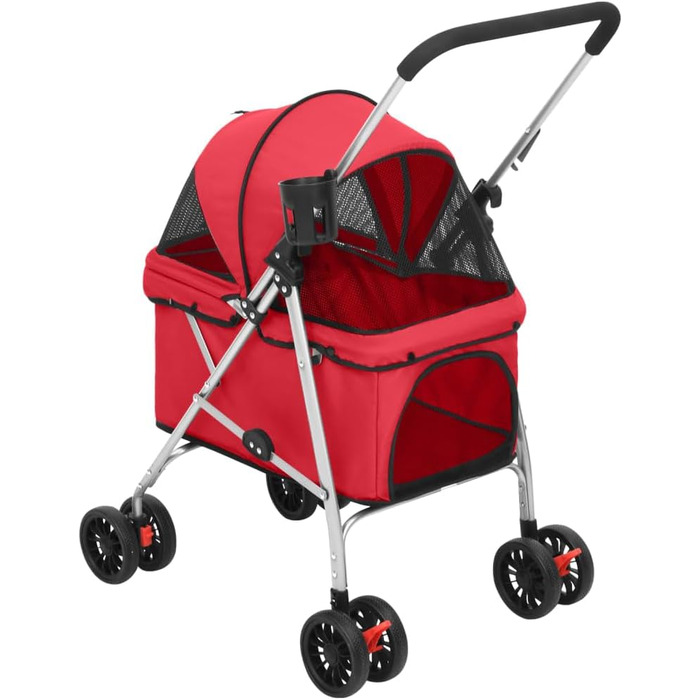 ВідаXL Кія для собак, складаний, 76x50x100 см, Оксфордська тканина, червоний