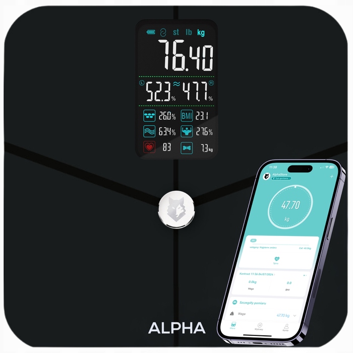 Електронні спортивні ваги для ванної ALPHA — з додатком українською мовою