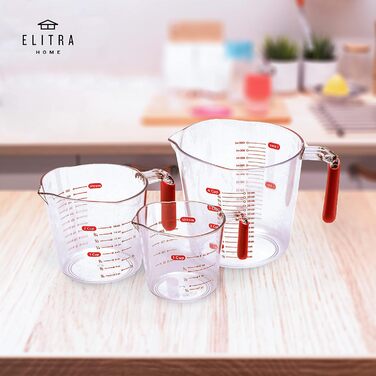 13-Piece Measuring Cup and Spoon Set including 10 Stainless Steel Measuring Spoons and 3 Plastic Measuring Cups - from Elitra Home