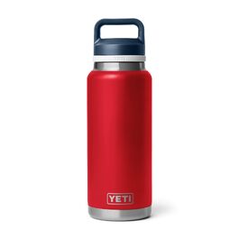 Термос-пляшка YETI Rambler 1 л, вакуумна ізоляція, нержавіюча сталь, герметична кришка з носиком (Rescue Red/White/Navy)
