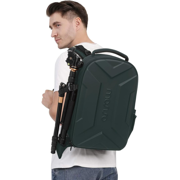MOSISO Рюкзак для камери, фотосумка для DSLR/зеркальної камери, водонепроникний, з кріпленням для штатива, відділення для ноутбука 15-16 дюймів, сумісний з Canon/Nikon/Sony, смарагдово-зелений (L)